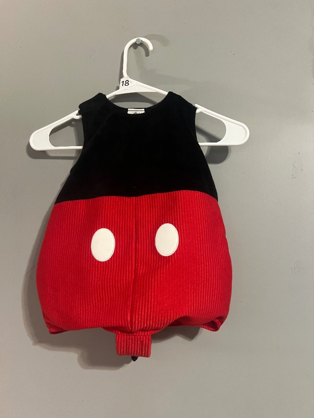 2pc Disney Mickey Mouse Costume Outfit w/ Hood 12-18M
